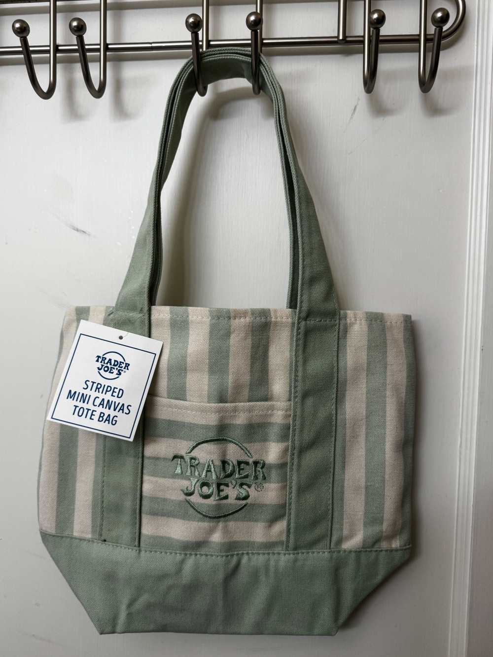 Trader Joe’s Striped Mini Canvas Tote Bags - Full Set - Picture 7 of 12